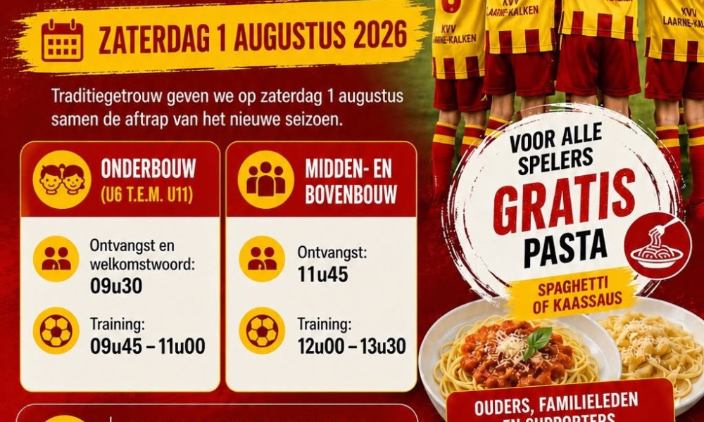 Startdag jeugdwerking seizoen 2026-2027
